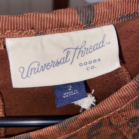 Universal Thread Leopard Print Denim Dress - Picture 6 of 7